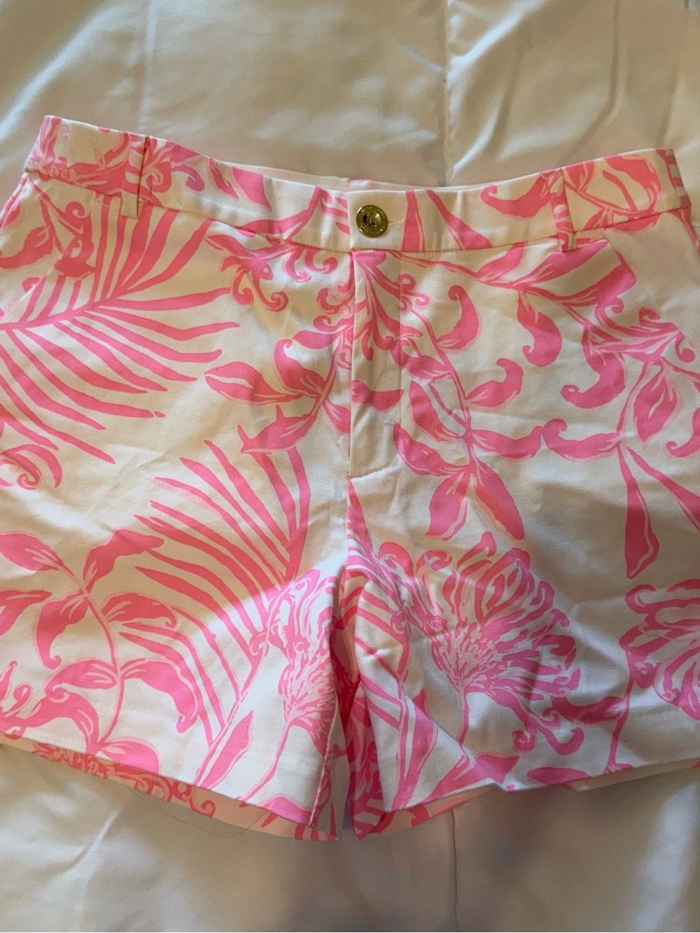 Lilly Pulitzer Gretchen 5” high rise shorts Rousseau Pink Glisten In The Sun 10